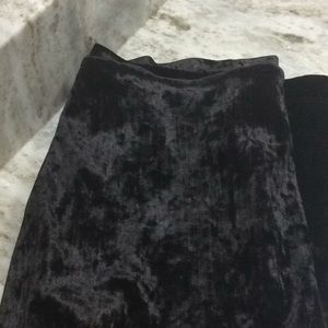 Asos Black velvet pencil skirt